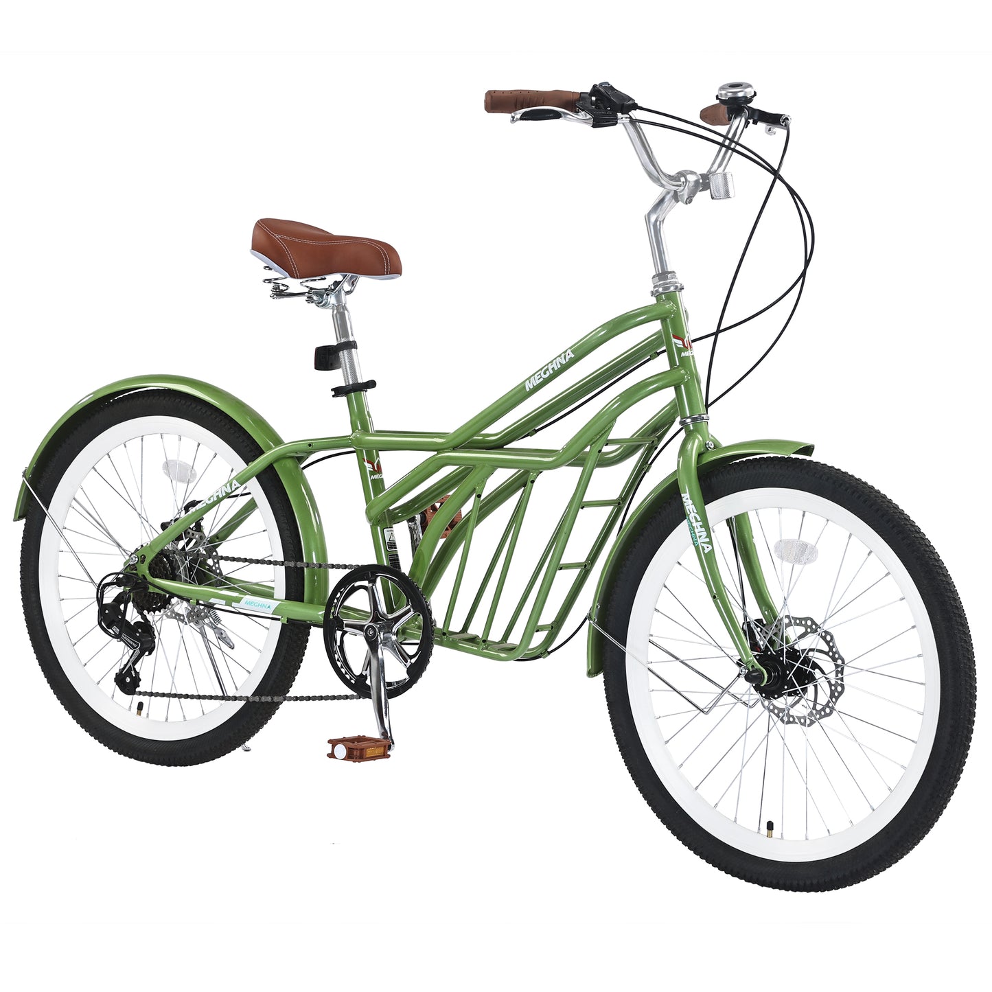 6 Speed, Steel Frame, Multiple Colors 24 Inch Bike,Commuter Bike for Adults