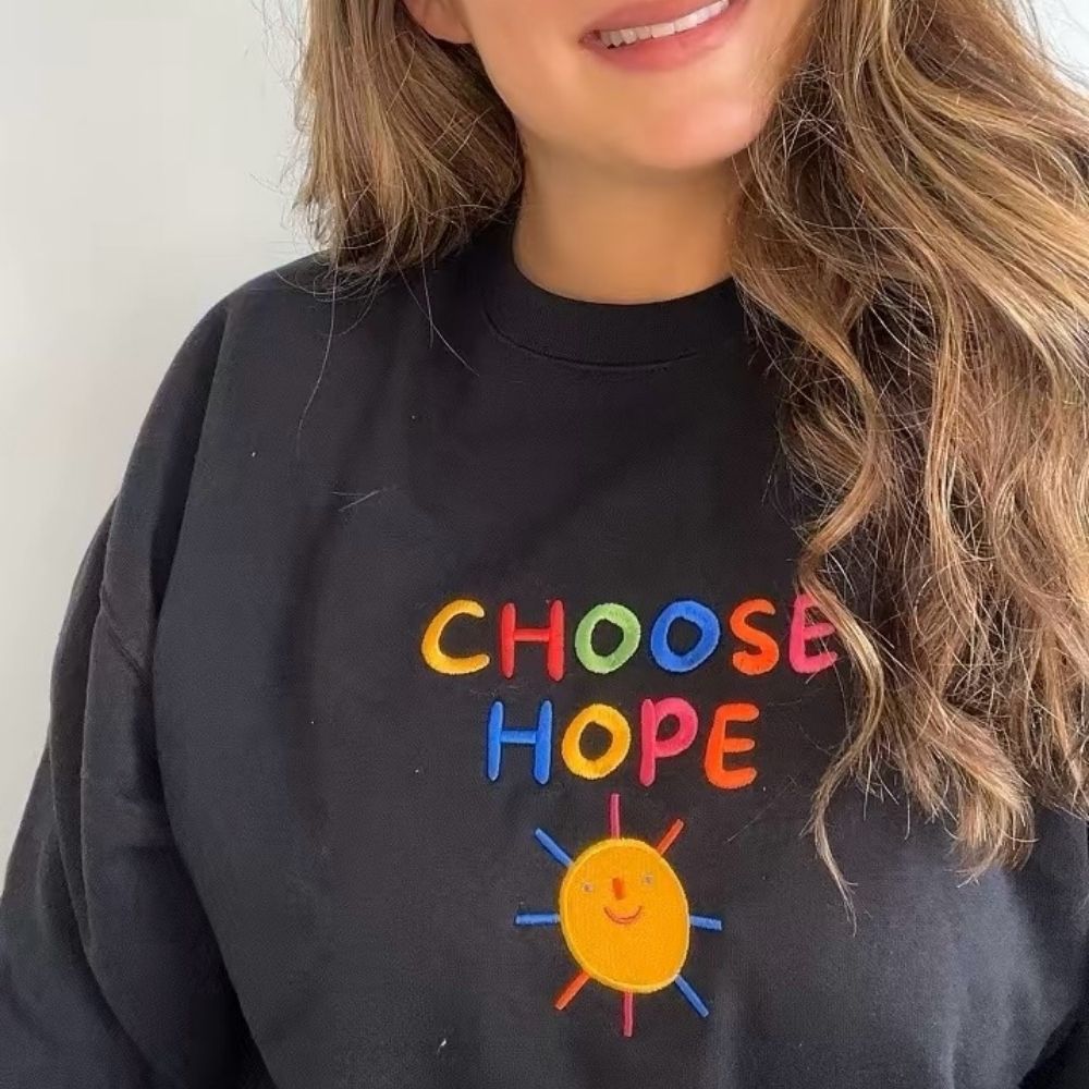 Choose Hope Embroidered Crewneck Sweatshirt