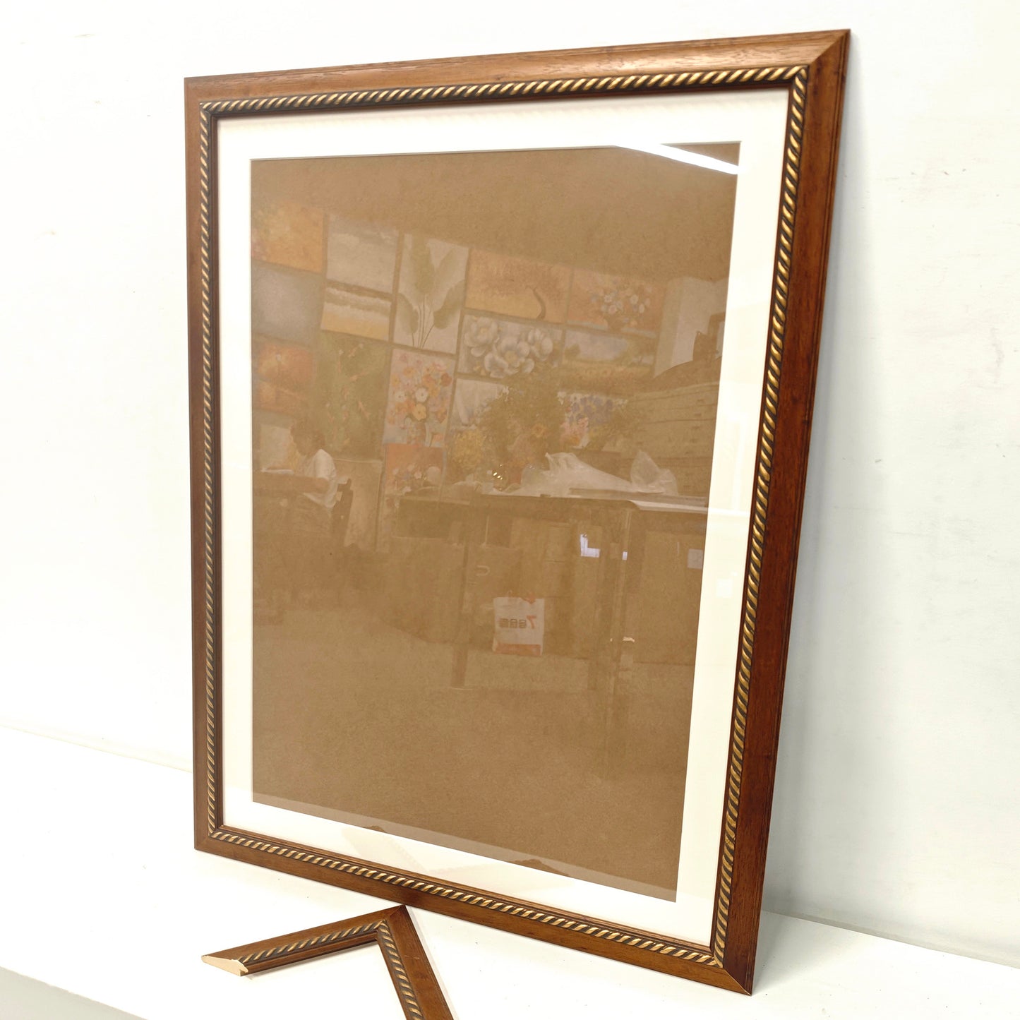 24x32 Inches Solid Wood Picture Frame – Replaceable Canvas Art Frame with Organic Glass, Elegant Framed Wall Decor for Living Room and Bedroom