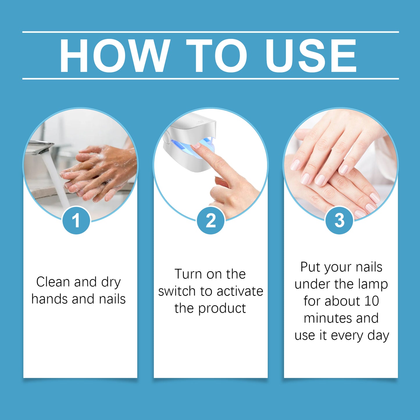 EOHOE Nail Care Instrument, Nail Care Instrument Maintenance Instrument Daily Gentle Repair Strong Strong