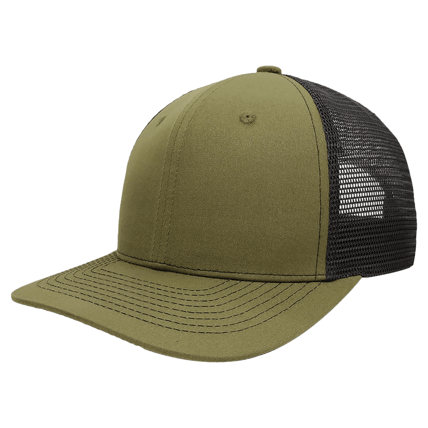 Army Green/Black BrimCo Classic 6-Panel Trucker Hat