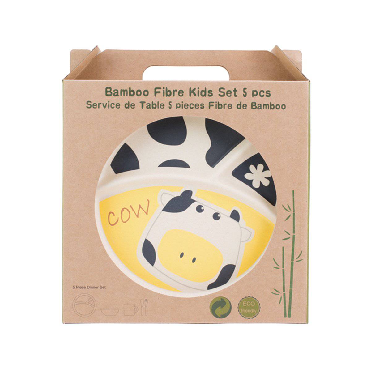 Cow -5pcs Kids Dinnerware Set