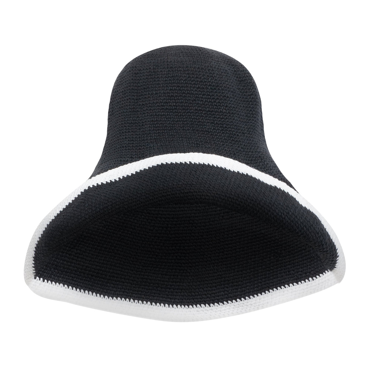 BLOOM LINE Crochet Sun Hat in Black