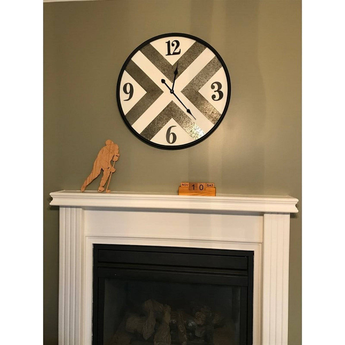 Modern Industrial Metal Wall Clock