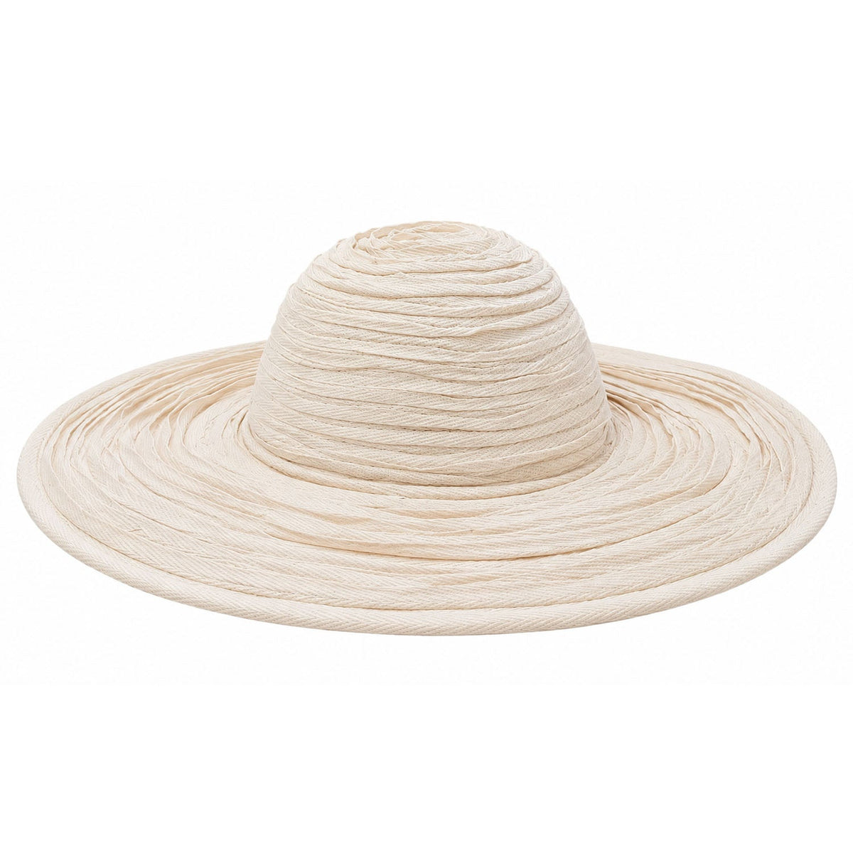 Chantilly Sculptural Jute Sun Hat in Off White
