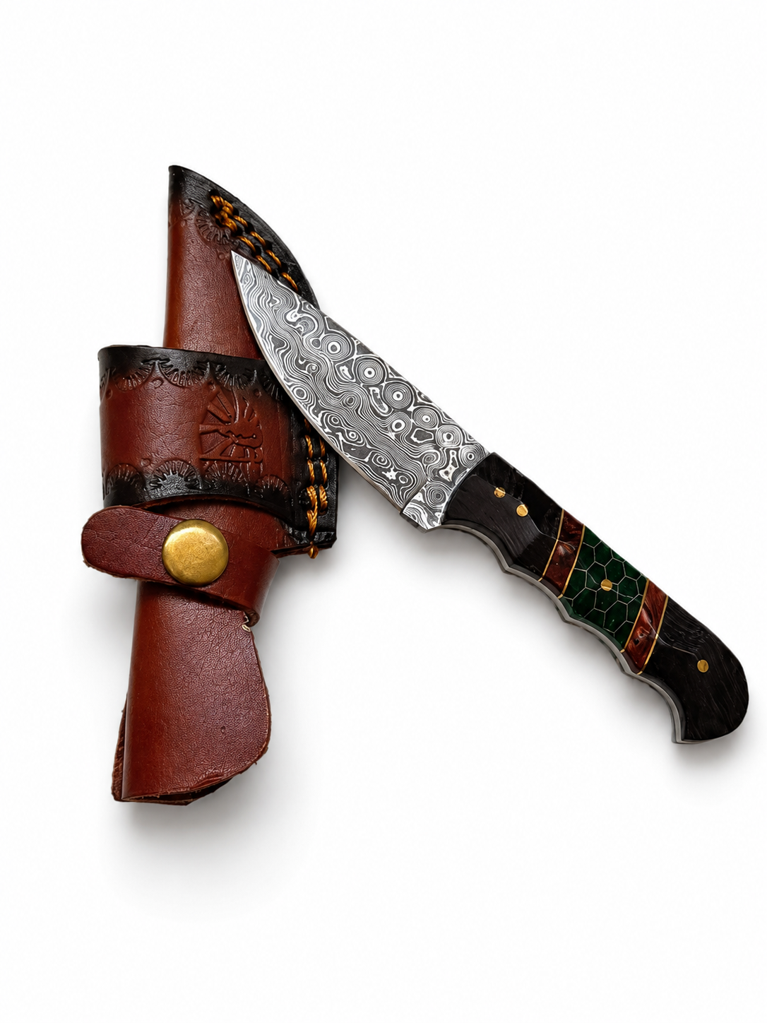 Titan Emerald Forge Damascus Utility Knife TKT-3