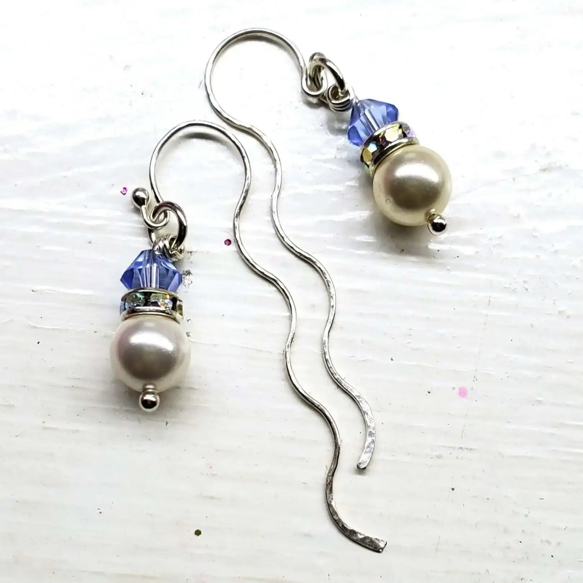 Innovative 925 Silver Swarovski Crystal Pearl Ear Threaders