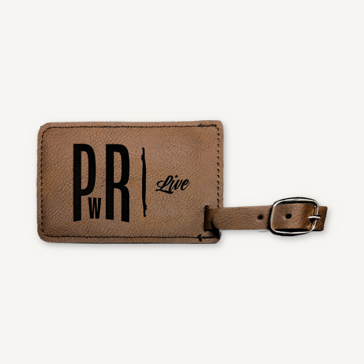 4 1/4" X 2 3/4" Laserable Leatherette Luggage Tag