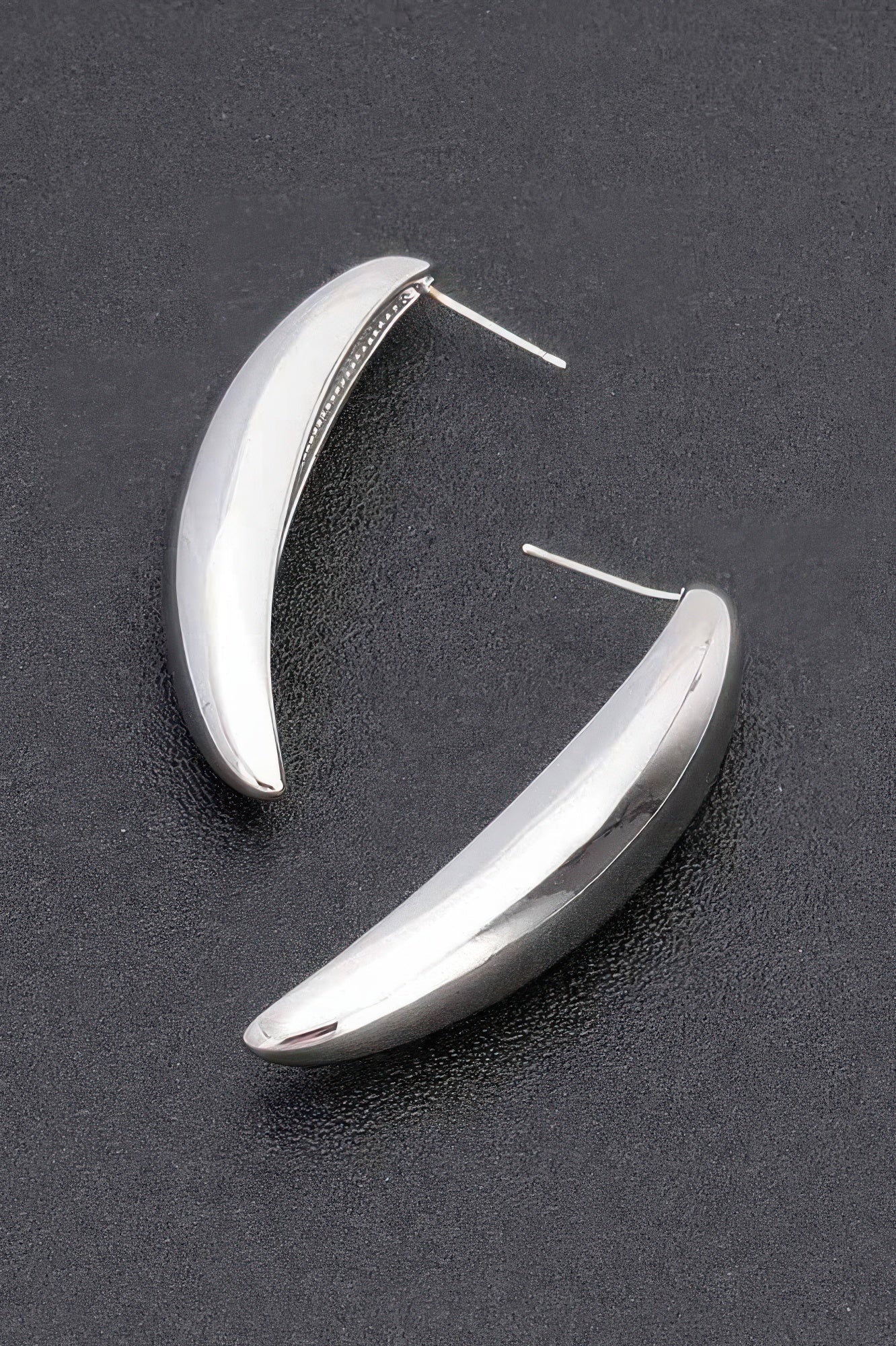 GUGGENHEIM Curved Metal Vintage Stud Earrings: BYMANYC ® New York