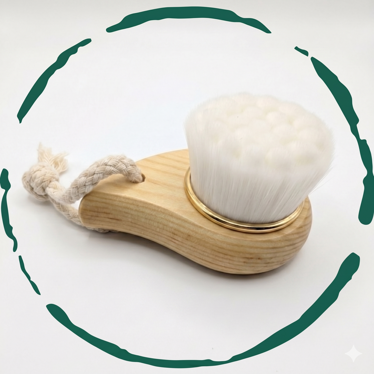 Facial Brush With Bamboo Handle
