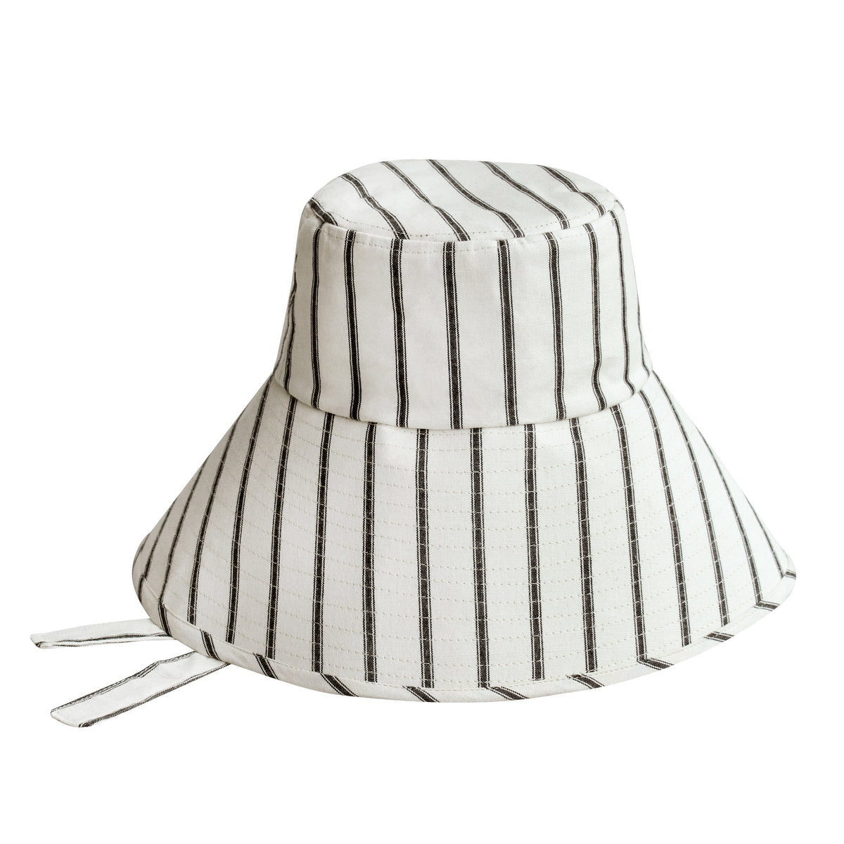 HARPER Handwoven Striped Wide-Brim Hat