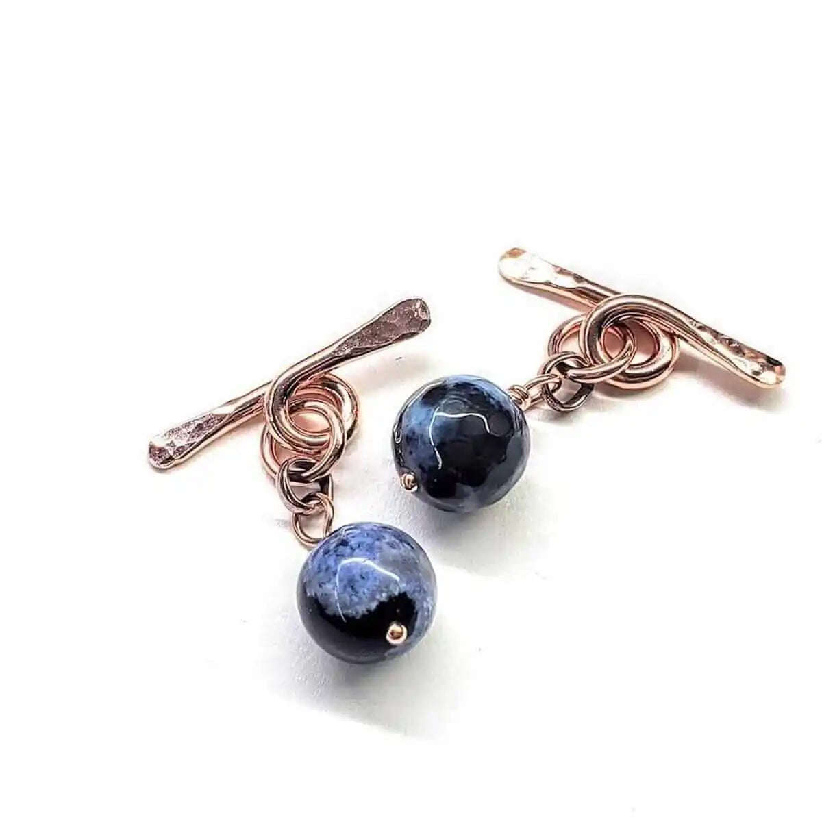 Hammered Copper Child Abuse Prevention Chain Cufflinks