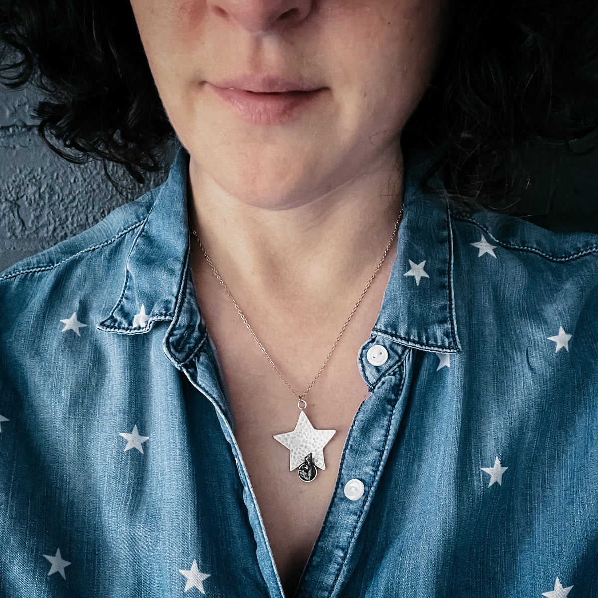 CLEARANCE Star Shaped Pendant Necklace With Authentic Meteorite