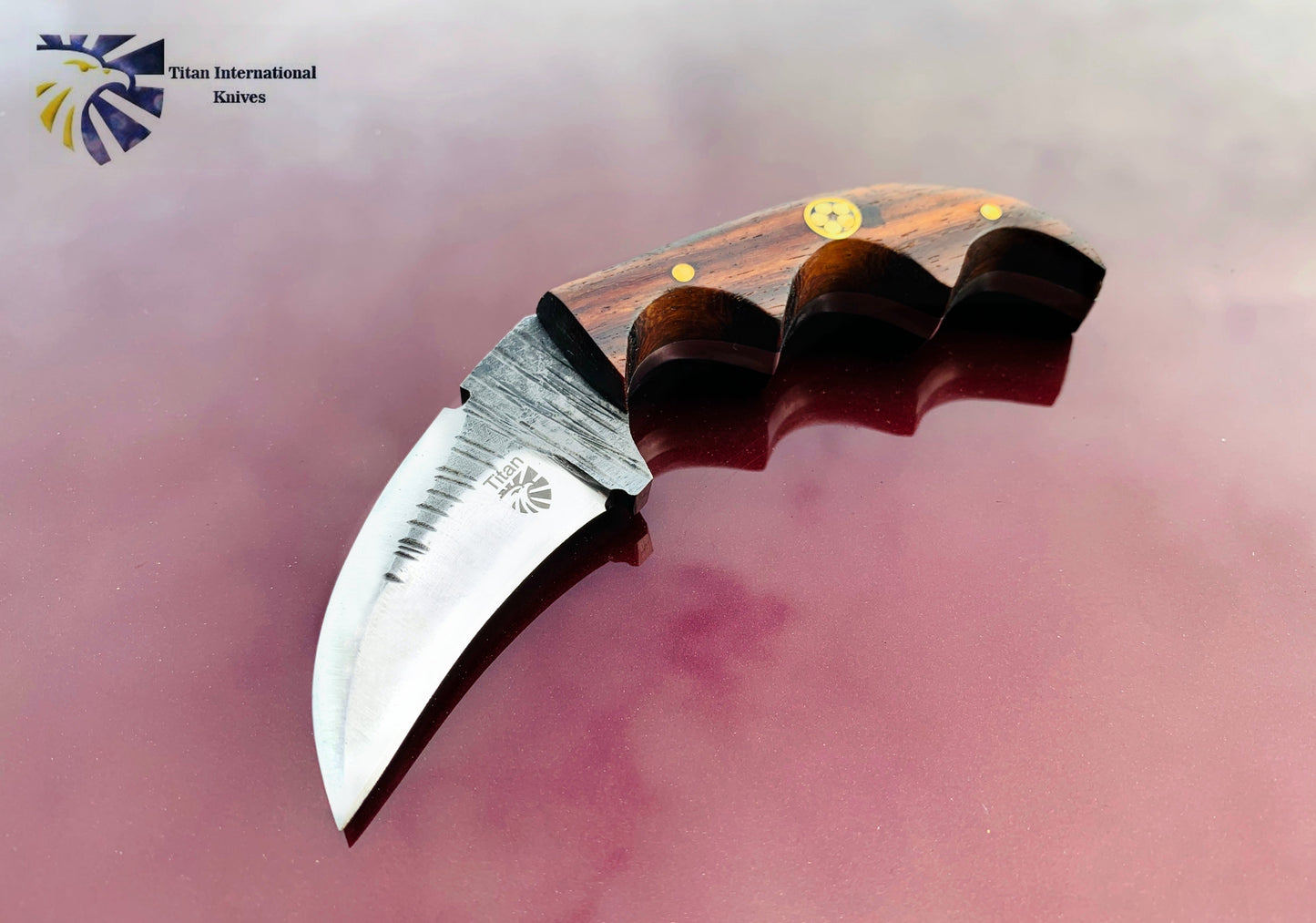Mini Carbon Steel Neck Knife – Black Walnut Handle, Everyday Carry TC-053