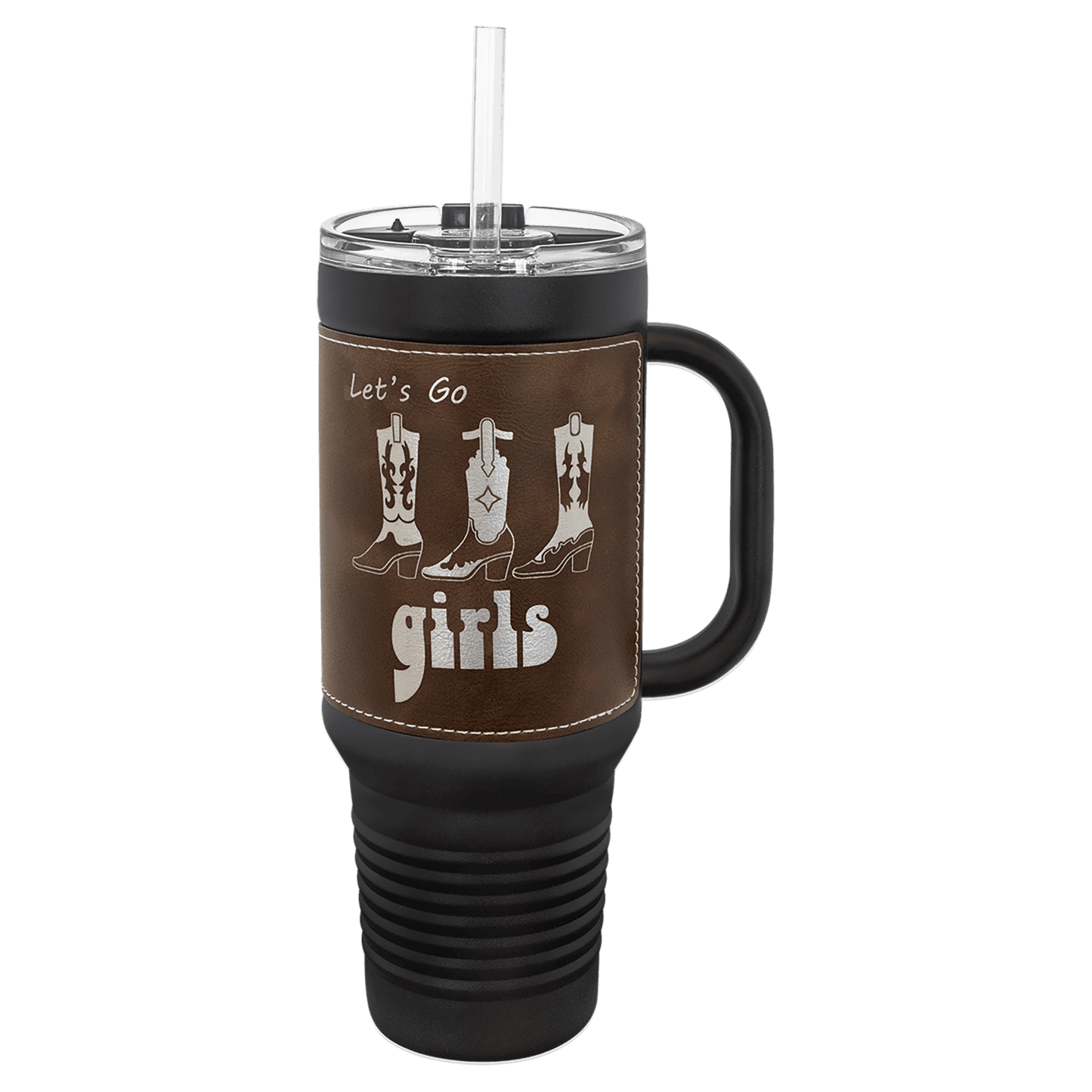 Polar Camel 40 Oz. Travel Mug With Handle & Straw