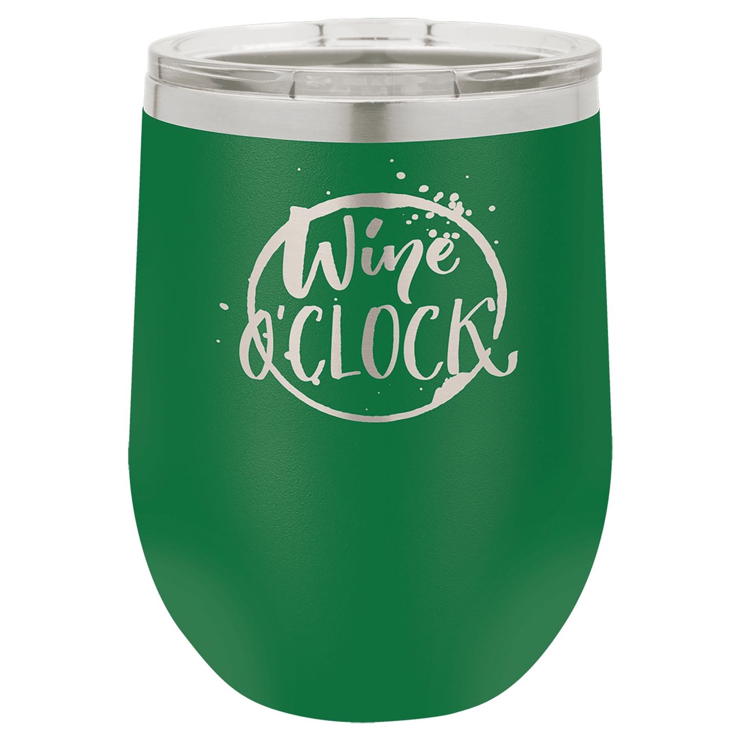 Polar Camel 12 Oz. Green Stemless Wine Tumbler With Standard Lid