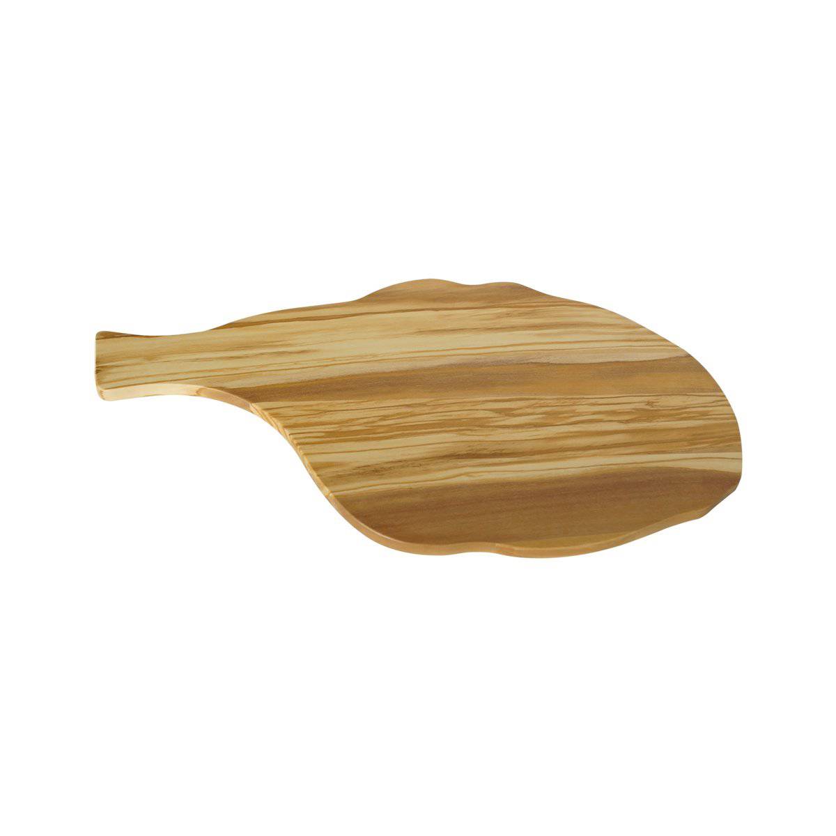 OLIVEWOOD LEAF-Shape CUTTING BOARD Handle -- 16.8 X 8.7"