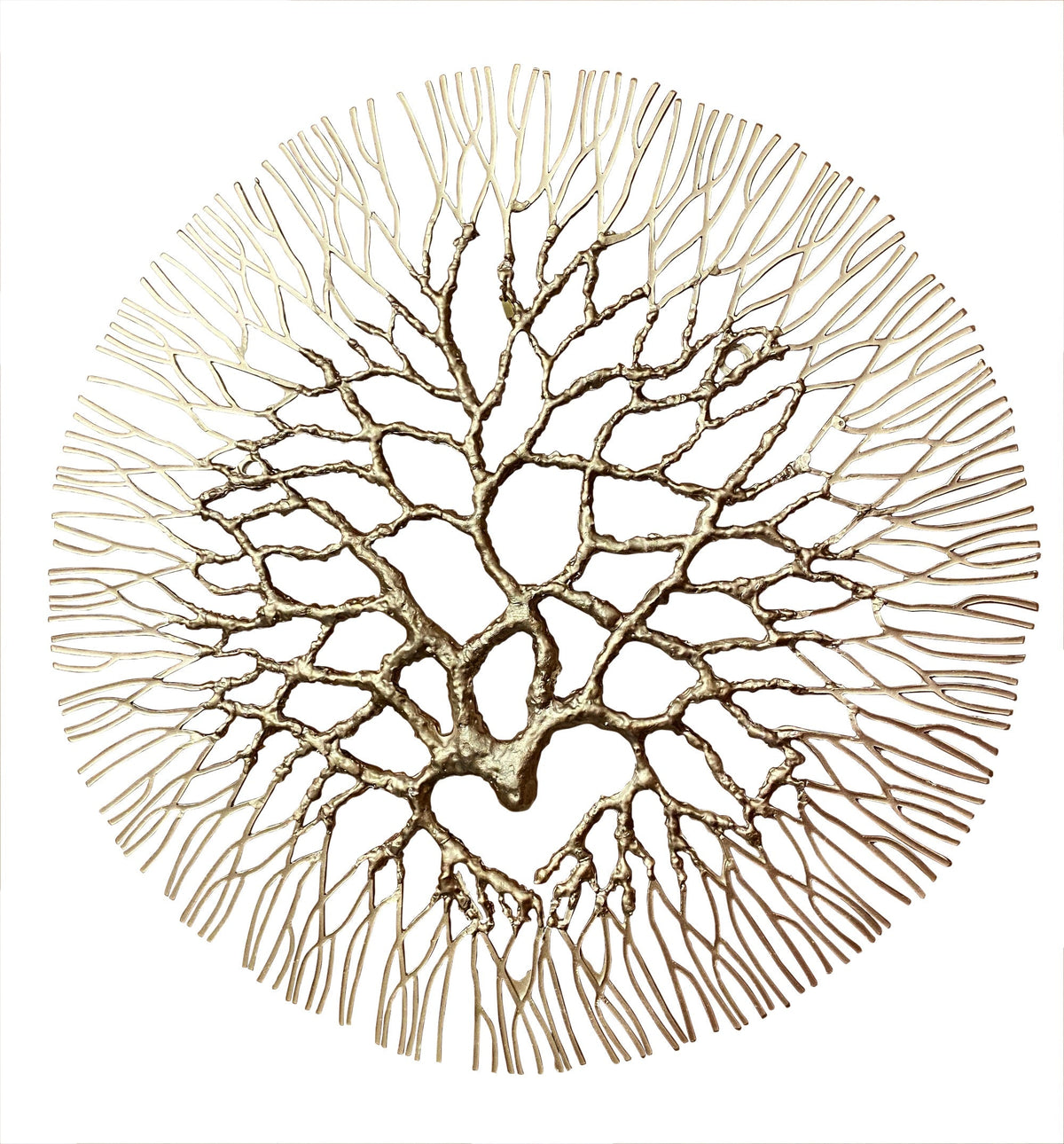 Metal Wall Art: Small Wrought Iron Coral 13.5 "