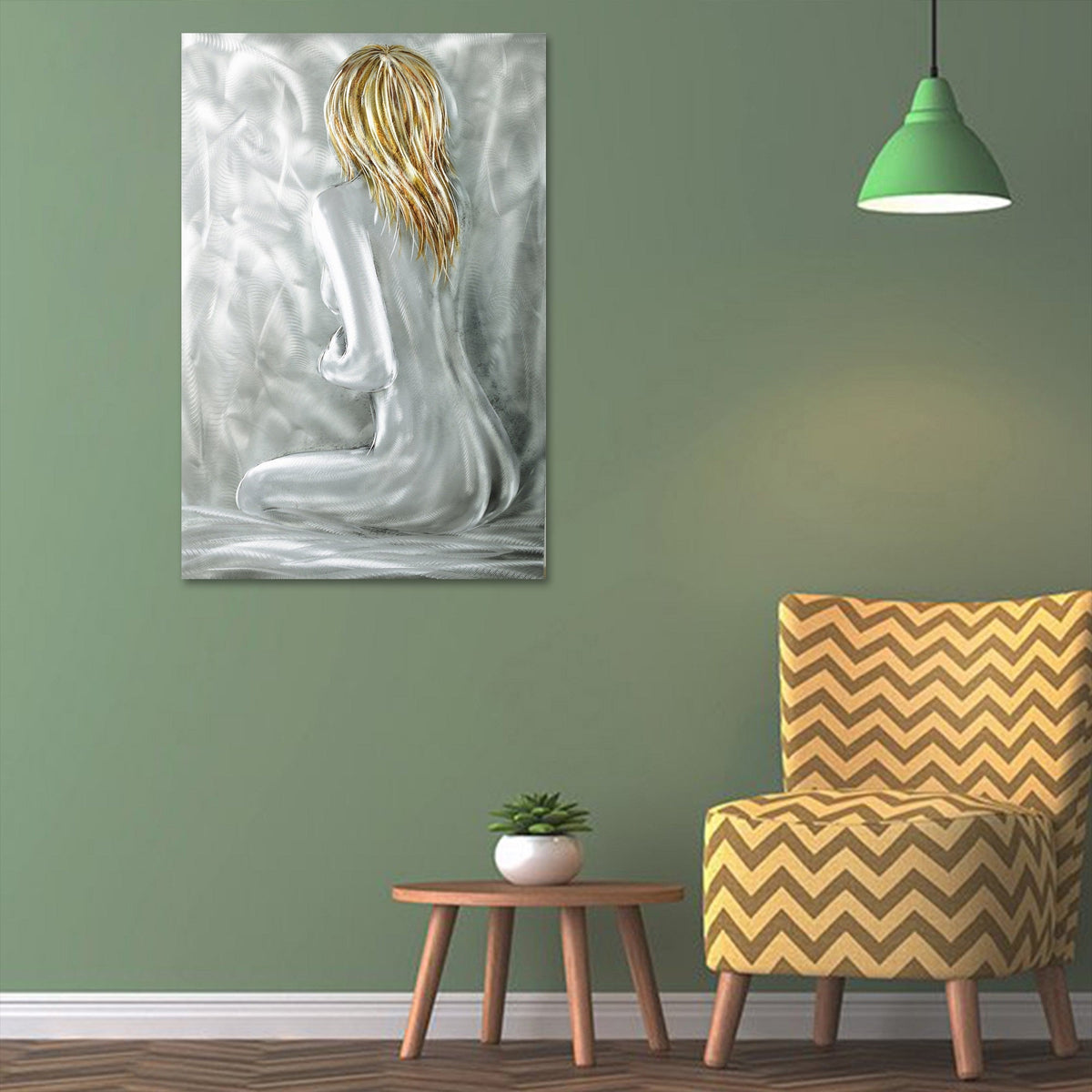 Lonely Girl Metal Wall Art