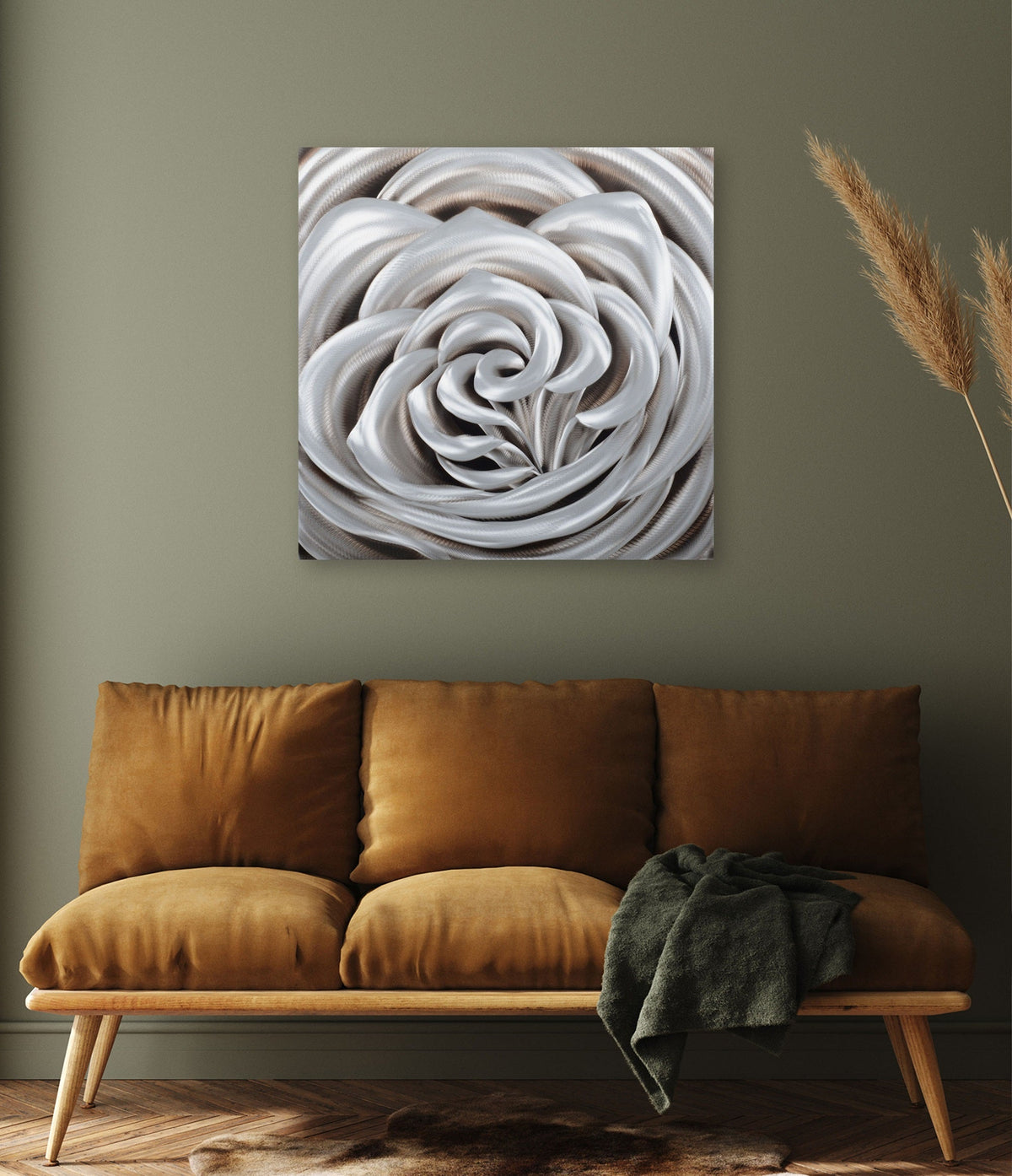 The Silver Rose Metal Wall Art
