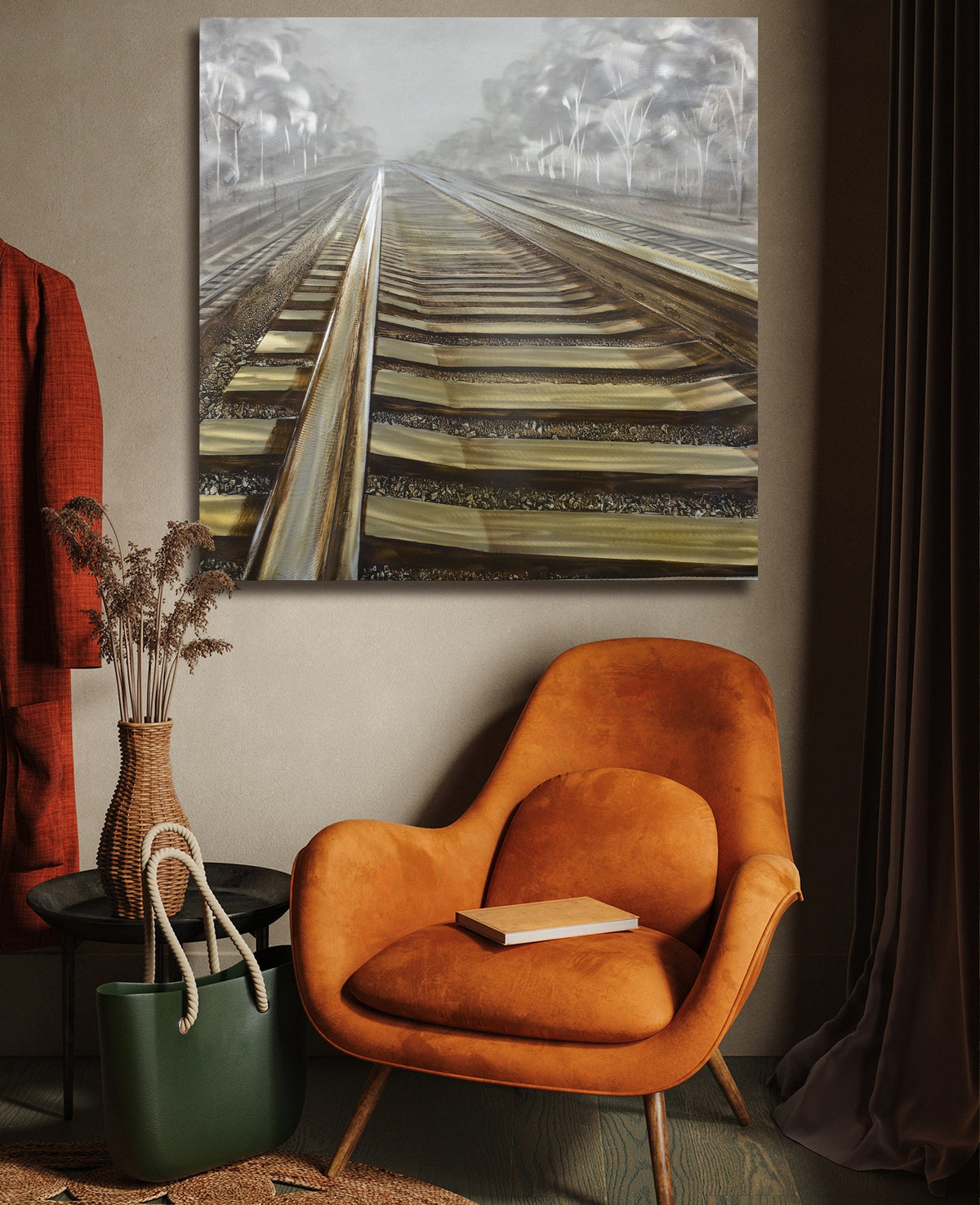 Railway Tracks Metal Wall Art