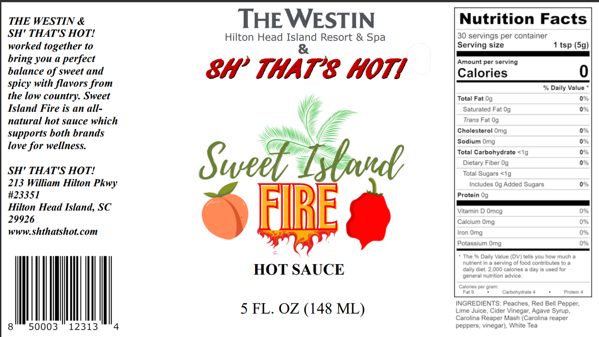 Sweet Island Fire Hot Sauce