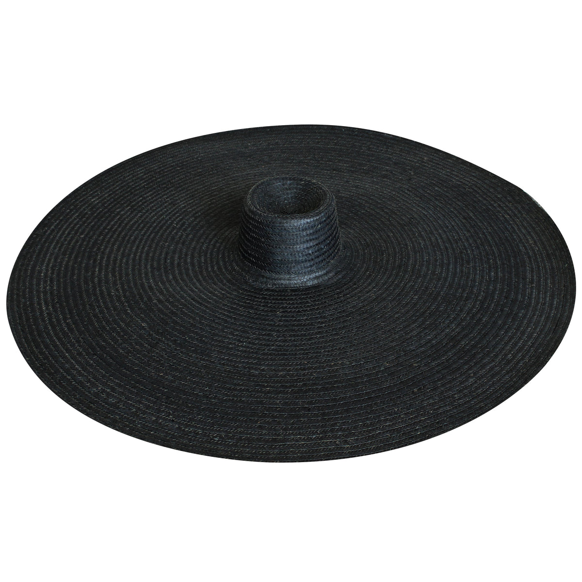 The Solana Oversized Straw Hat in Black
