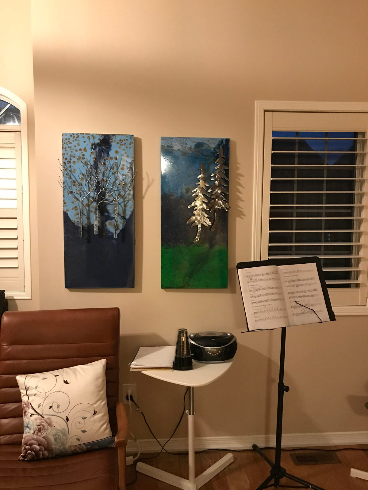 Twin Exuberance Wall Mountable Original Artwork