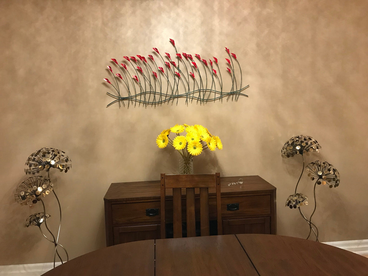 Metal Wall Sculpture - Dandelion's Dance Metal Sculpture Original Artwork