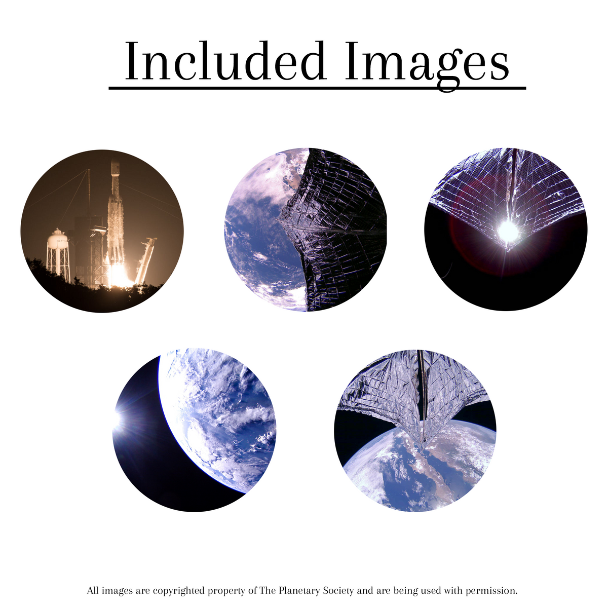CLEARANCE Interchangeable LightSail Planetary Society Earrings