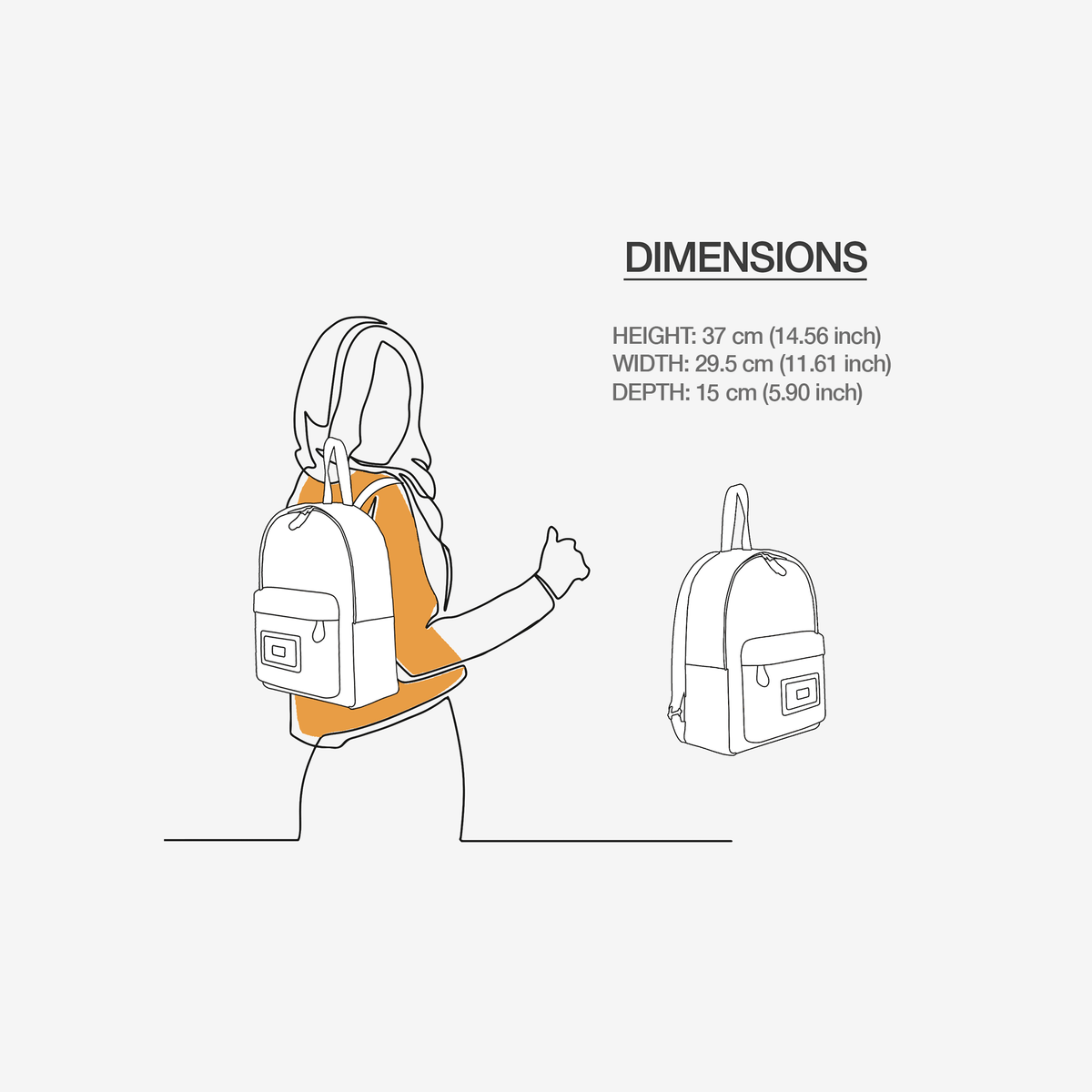 Vegan Backpack SoHo Gold by BYMANYC ® New York – Handmade Italy