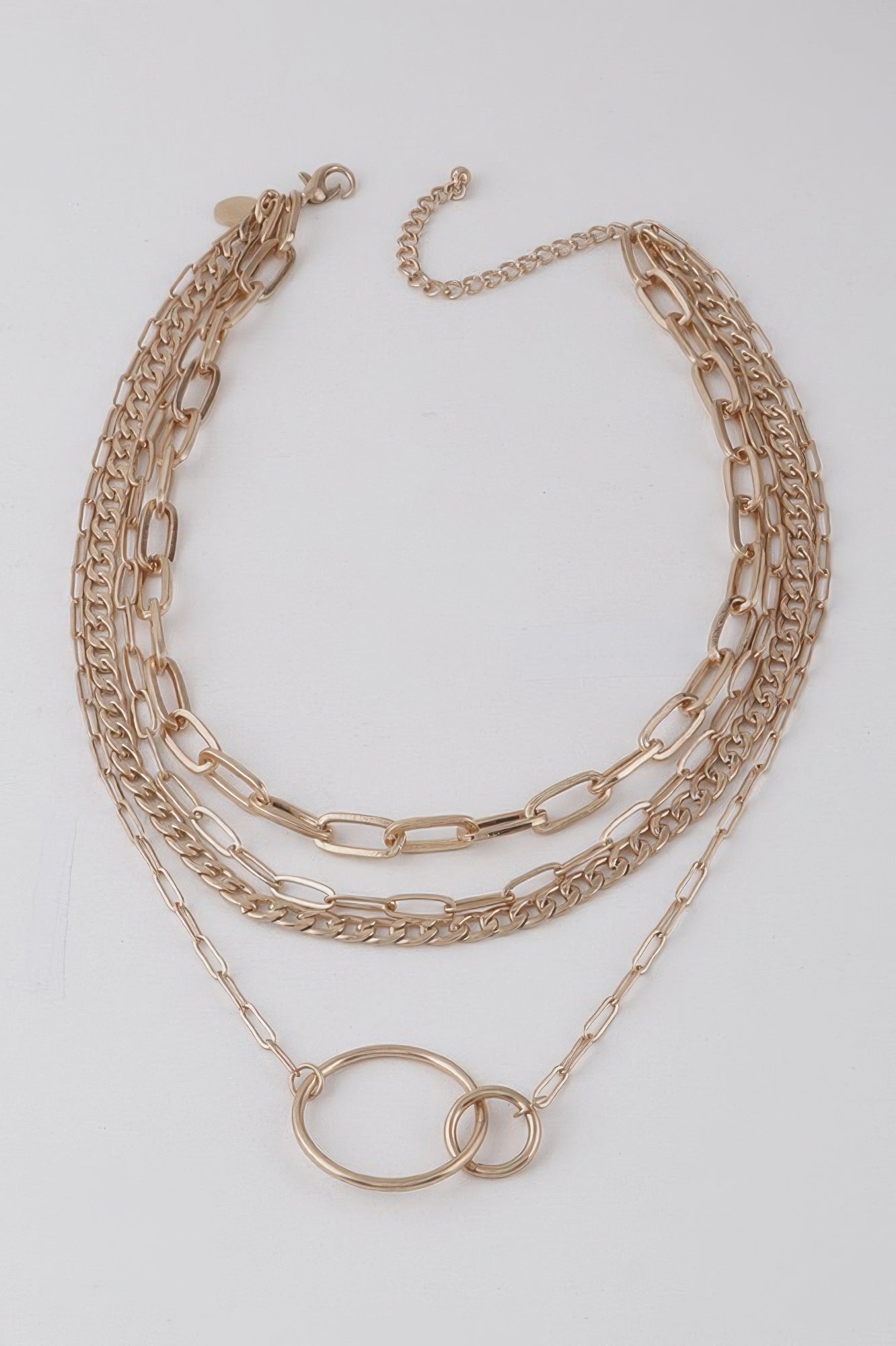 Women's Multi Linked Circles Chain Necklace BYMANYC ® New York CONTEMPORARY VIBRANT MODERN FASHION - New Collection