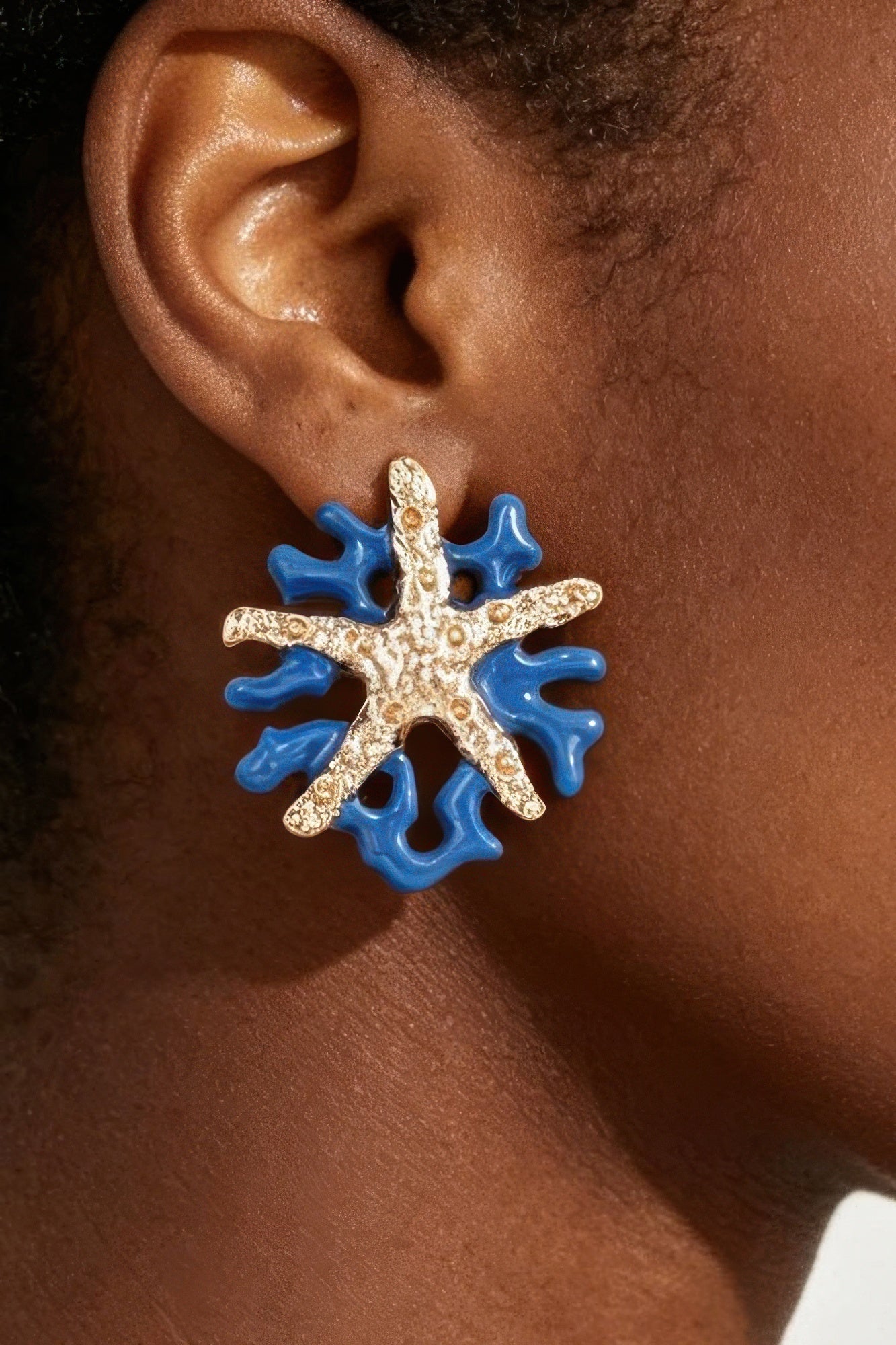 Women's Earrings Studs Starfish BYMANYC ® New York HAMPTONS CORAL - New Collection