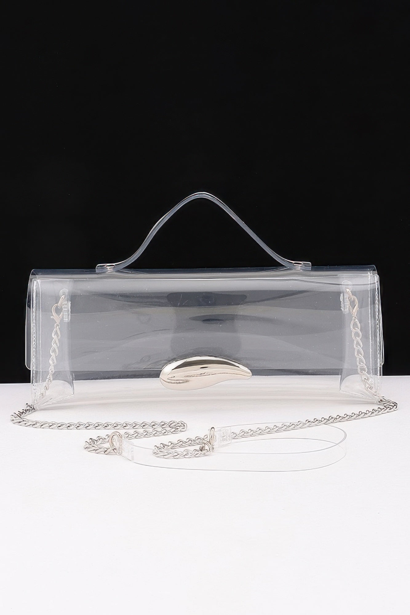 Women's Top Handle Bag Transparent BYMANYC ® New York CONTEMPORARY CLEAR STRUCTURED PURSE - New Collection