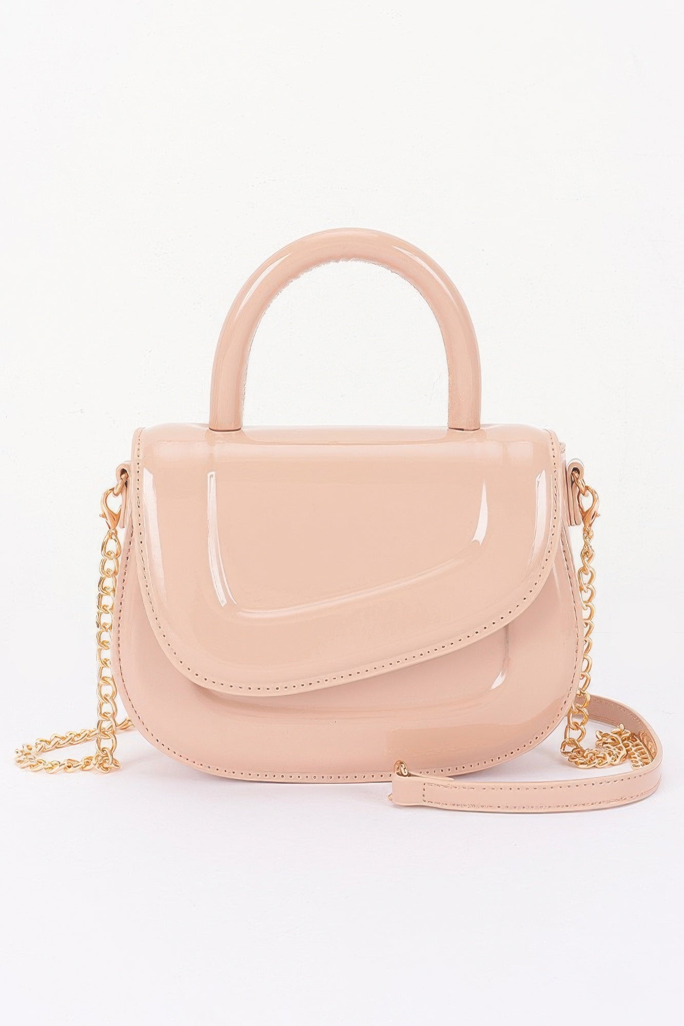 Women's Top Handle Bag Patent Leather BYMANYC ® New York GLOSSY SLEEK STRUCTURED PURSE - New Collection