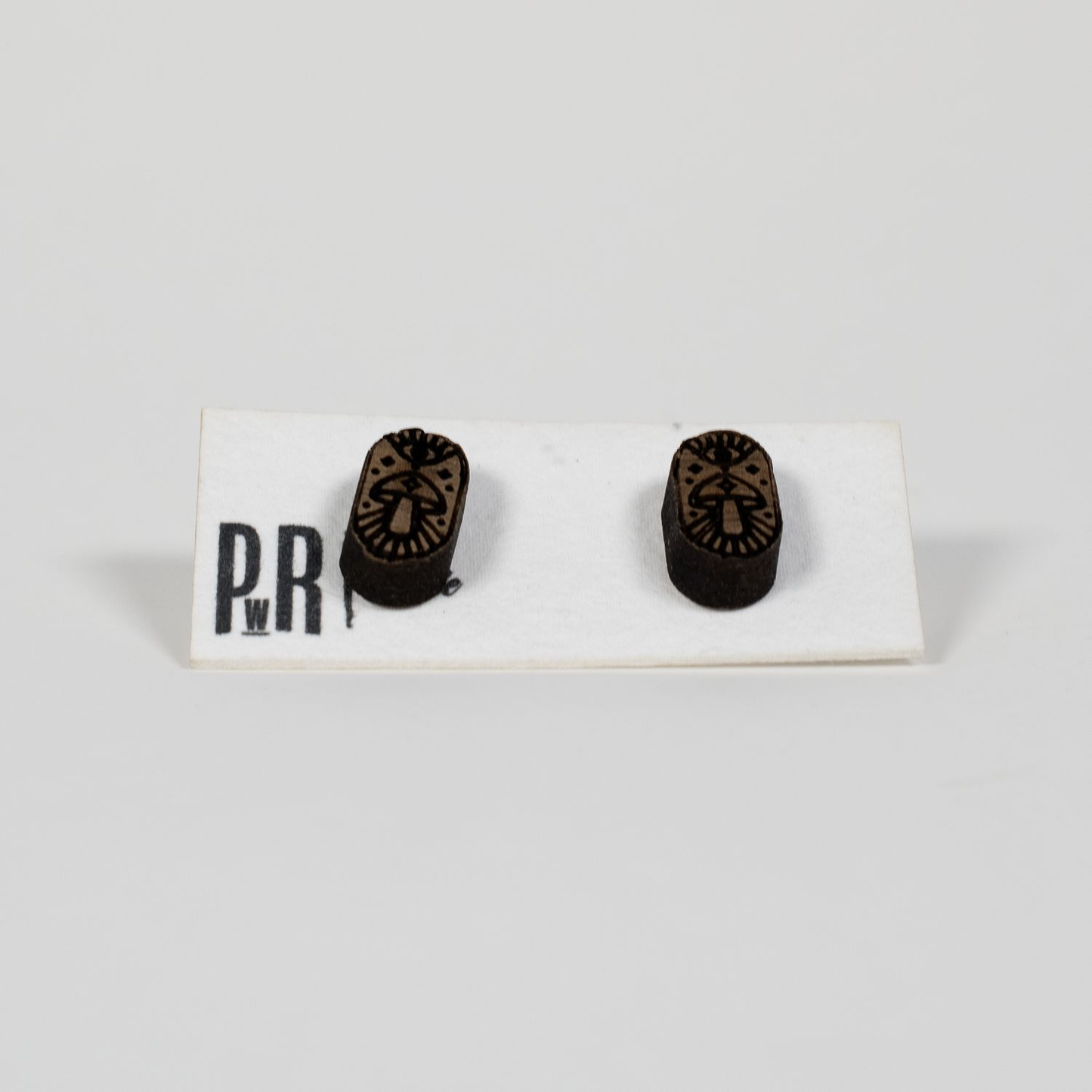 Small Wood Stud Earrings | Geometric Designs