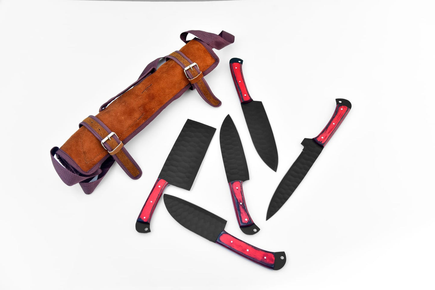 5-Piece Knife Set / With Leather Carry Bag - TK-089