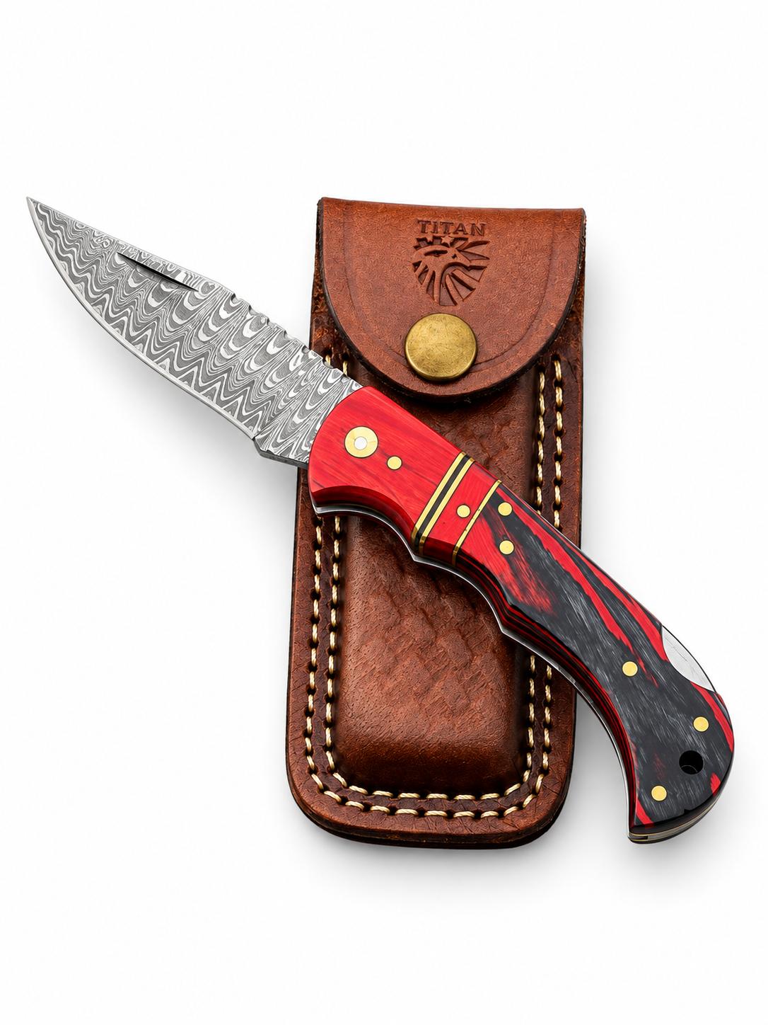 Titan Desert Fang Damascus Collector Knife TKT-22