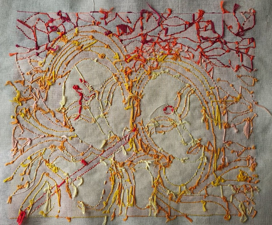 🧵Radha Krishna Abstract Harmony