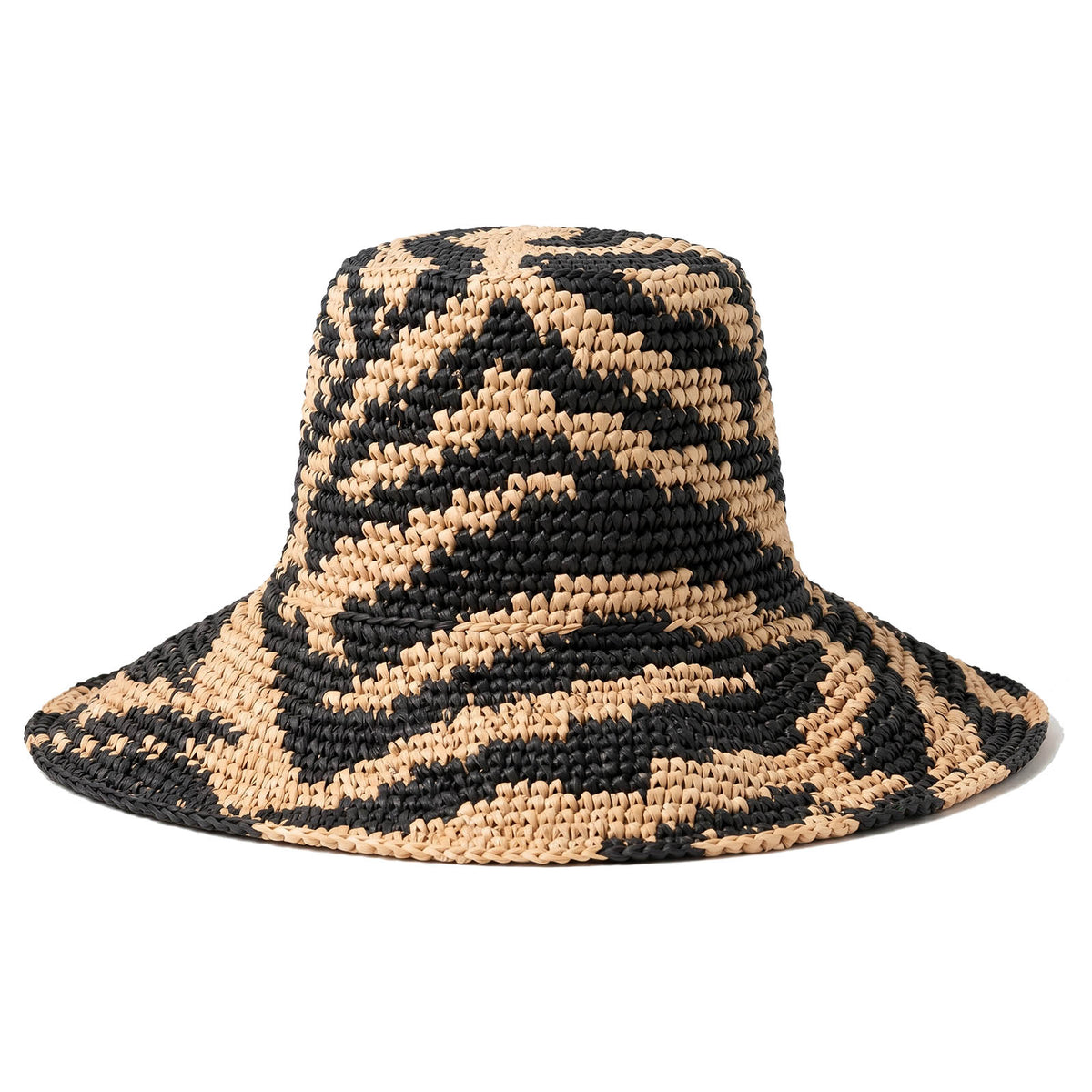 The Zenda Wide Brim Raffia Rancher Hat in Black