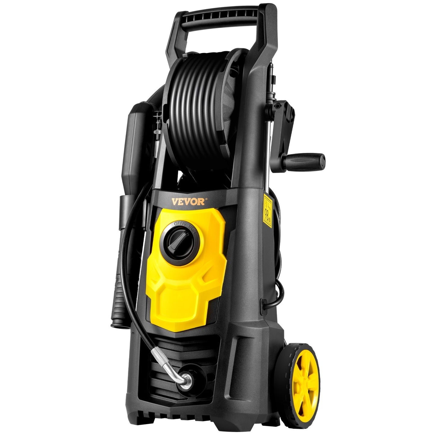 Electric Pressure Washer, 2000 PSI, Max 1.65 GPM Power Washer w/ 30 ft Hose & Reel, 5 Quick Connect Nozzles, Foam Cannon, Portable to Clean Patios, Cars, Fences, Driveways, ETL Listed
