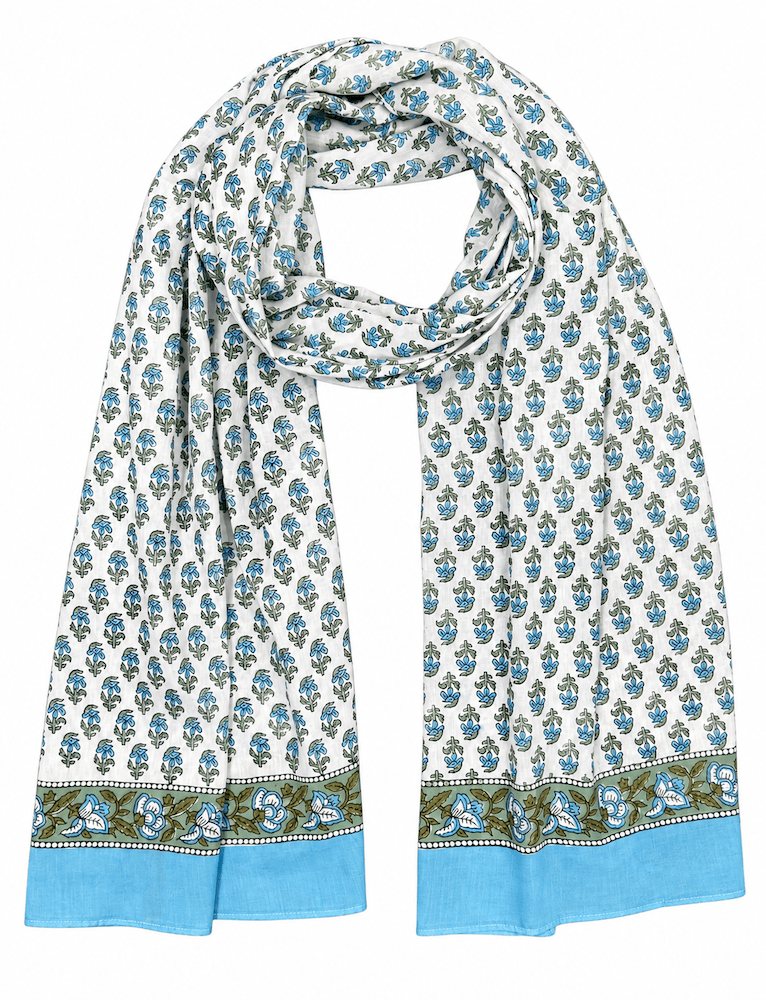 Blue Buti Scarf