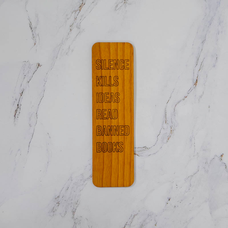 Wooden Bookmark | Silence Kills - Bold