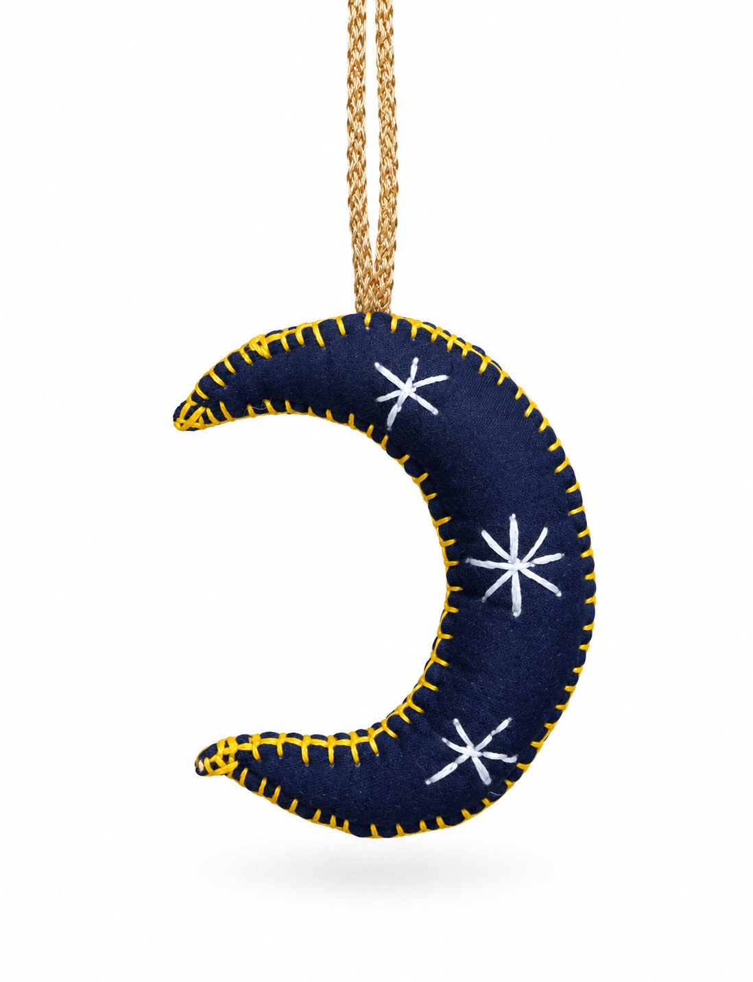 Crescent Moon Fabric Ornament