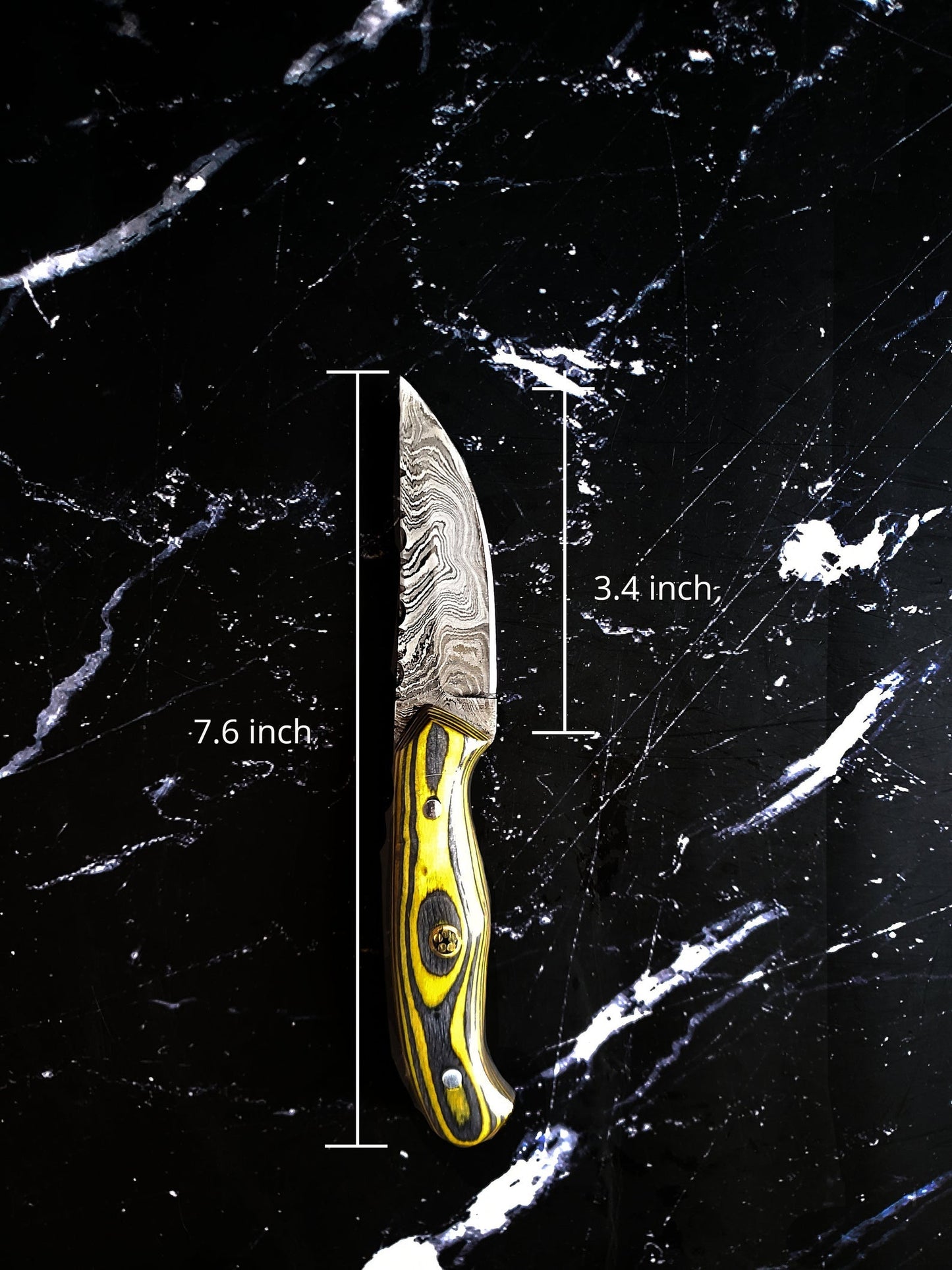 Custom Titan Pointer- Damascus Knife/ Sharp Point/ Hunting/ EDC