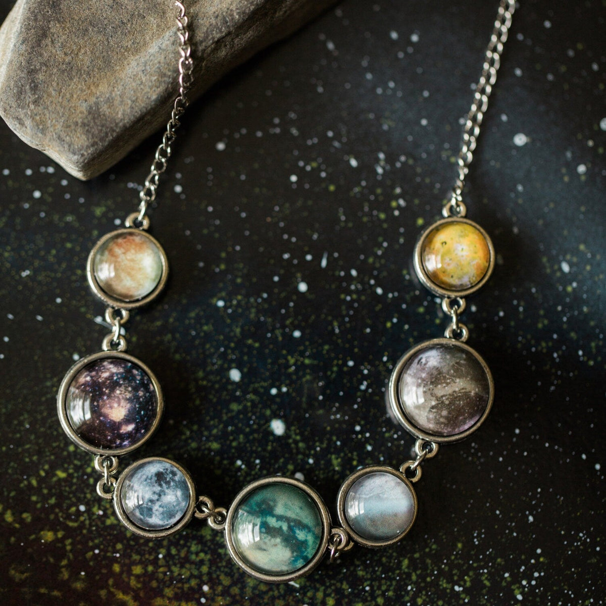 CLEARANCE Moons of the Solar System - Double Sided Necklace