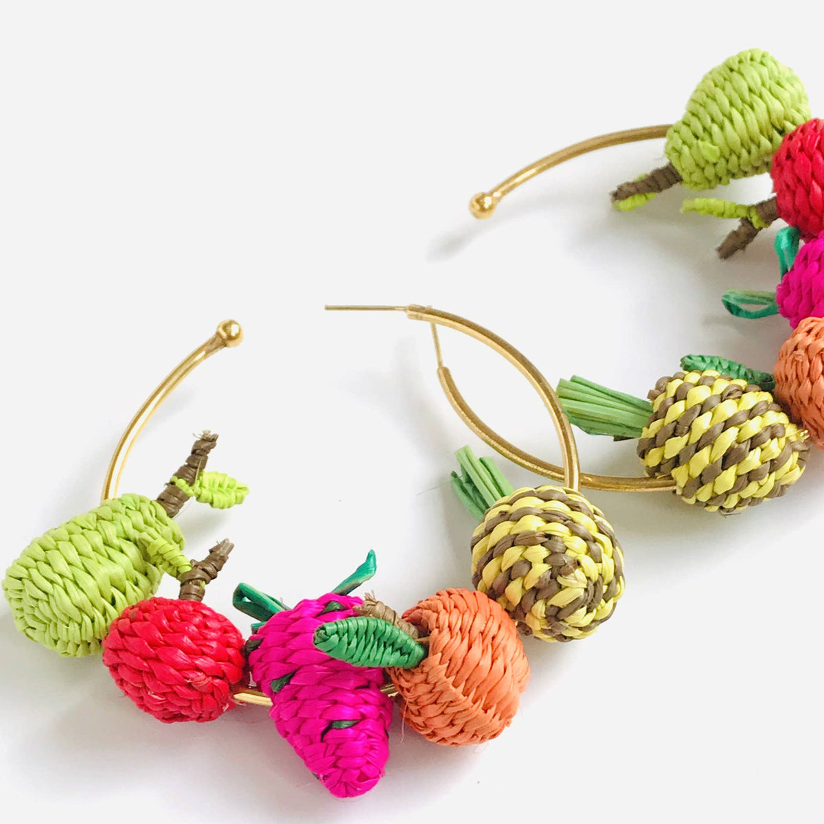 Iraca Mini Fruit Hoop Earrings