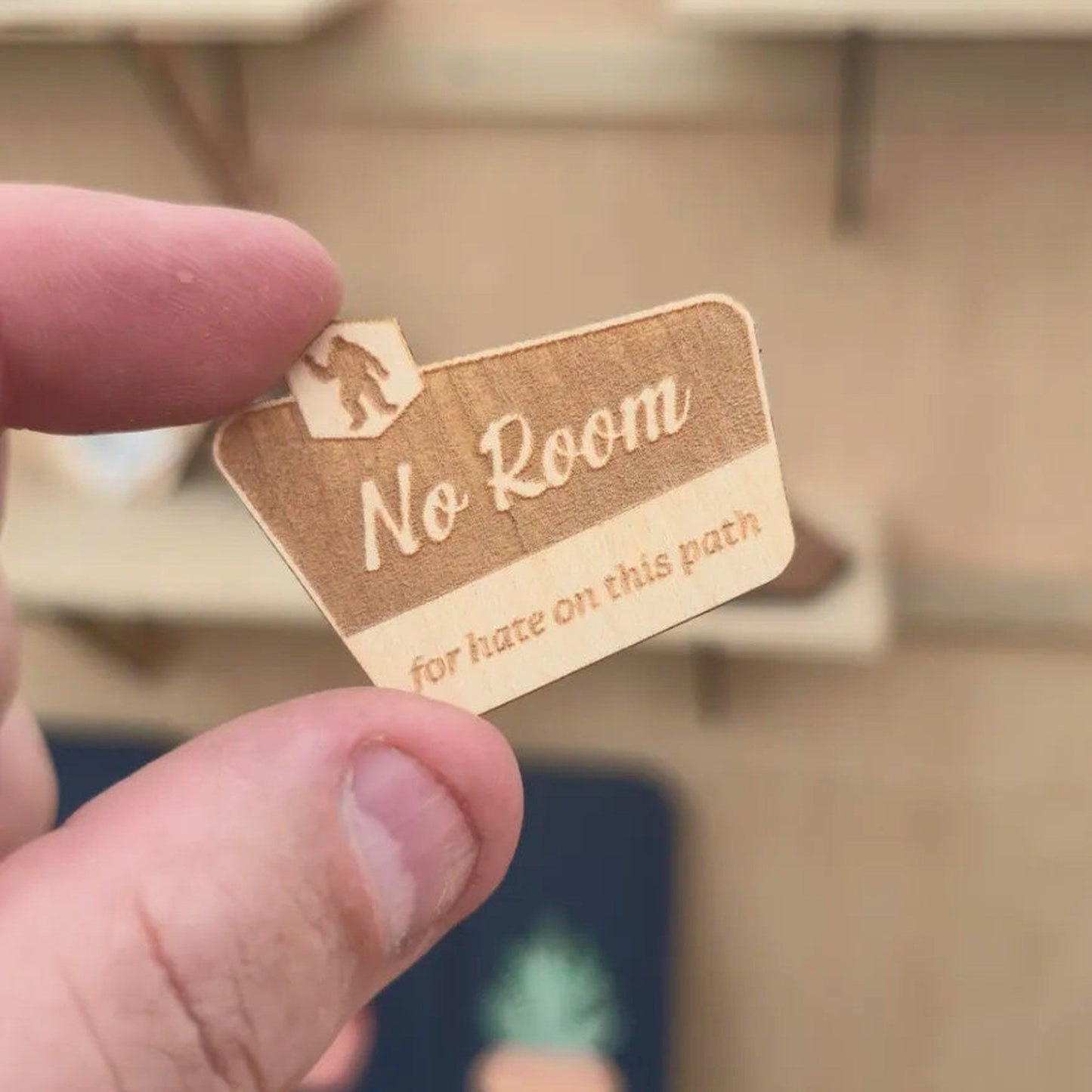 No Room for Hate Wood Sticker
