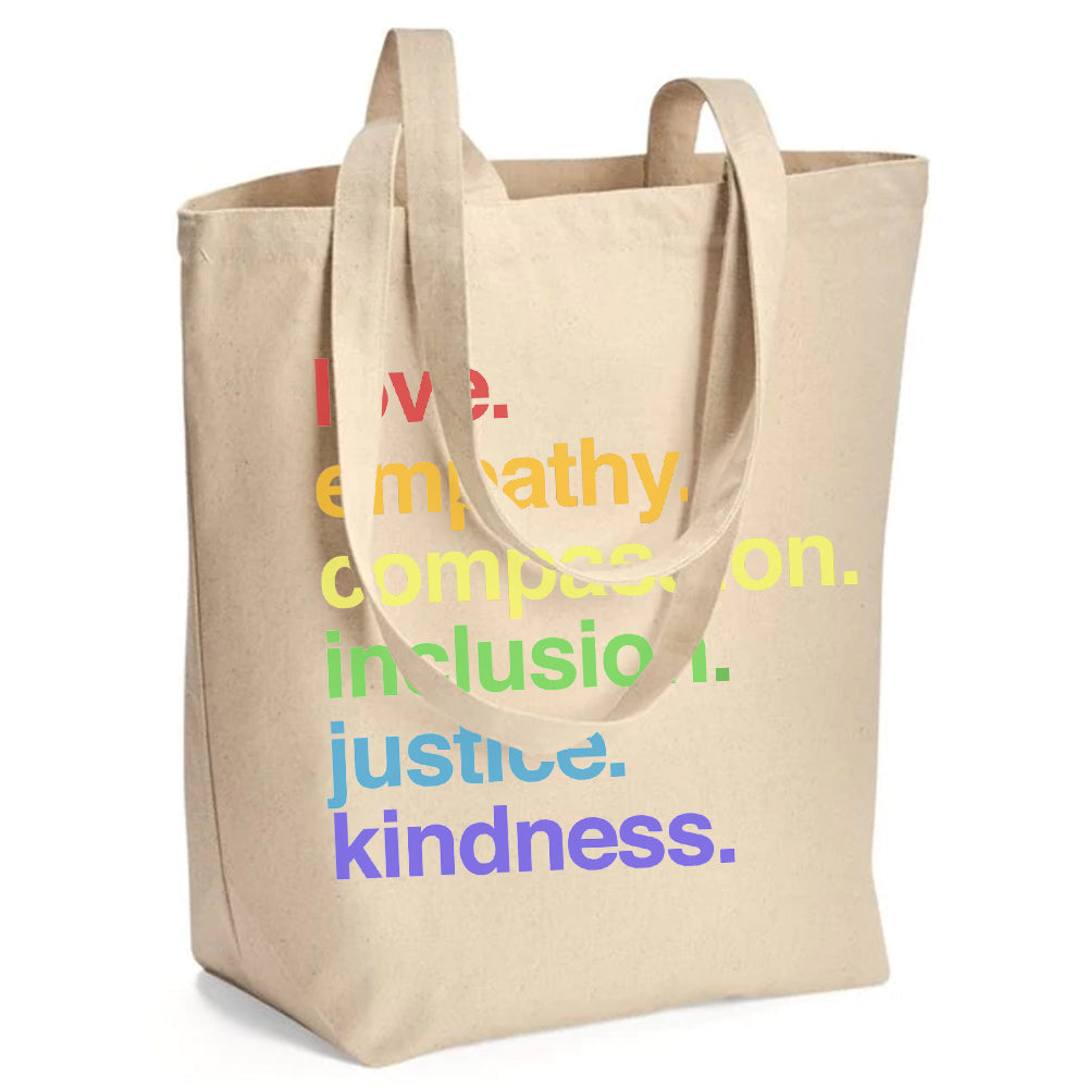 'Kindness Is' Pride Recycled Canvas Tote