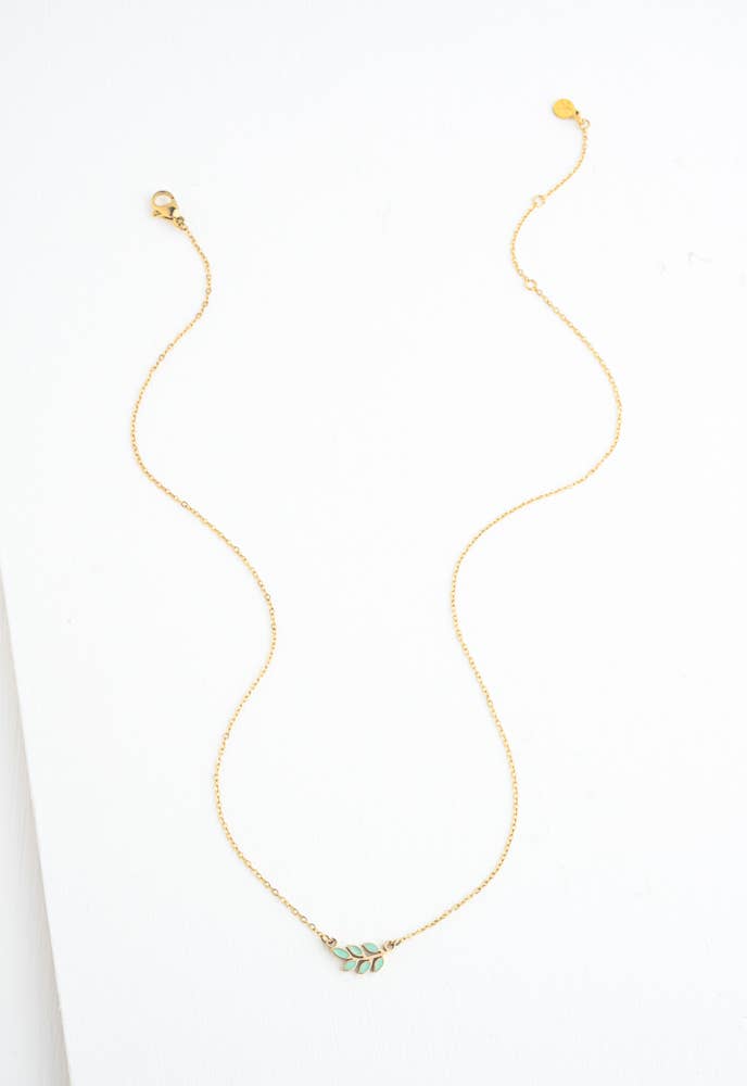 Rowen Mint Leaf Necklace